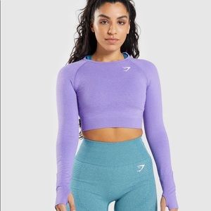 GYMSHARK VITAL SEAMLESS 2.0 LONG SLEEVE CROP TOP